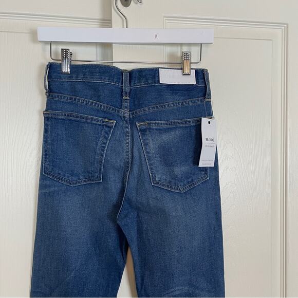 Re/Done Elsa Flare Split Hem Jeans Sz 25 NWT - Picture 7 of 13
